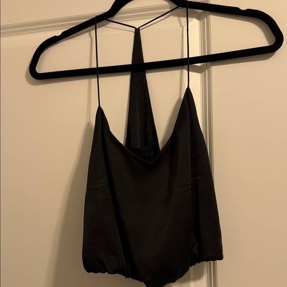 Kendall & Kylie Tops - Black 100 % Silk Halter Top
